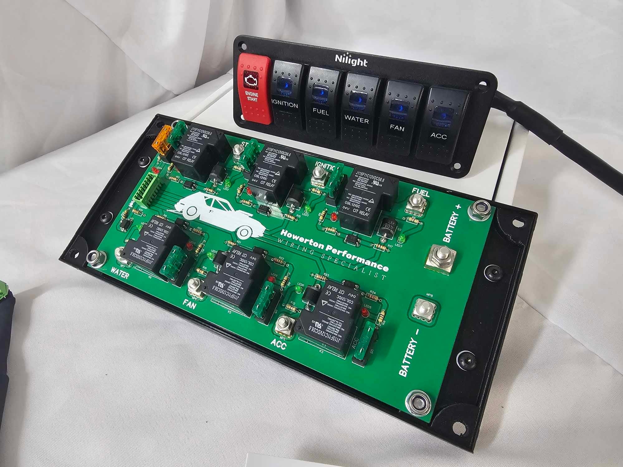 6 Relay Board and Switch panel for Racecar Howerton Performance